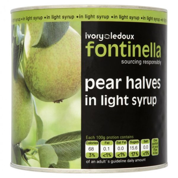 2.5KG PEAR HALVES IN SYRUP