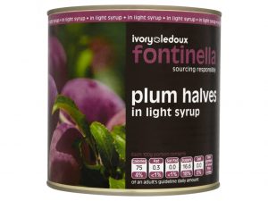 6X3KG PLUM HALVES IN SYRUP