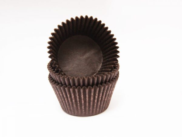 CHOCOLATE BUN CASES 50X38MM (50gsm)