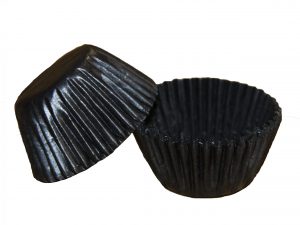 1000 PCS BLACK GLASSINE CASES 25X19MM (42GSM)