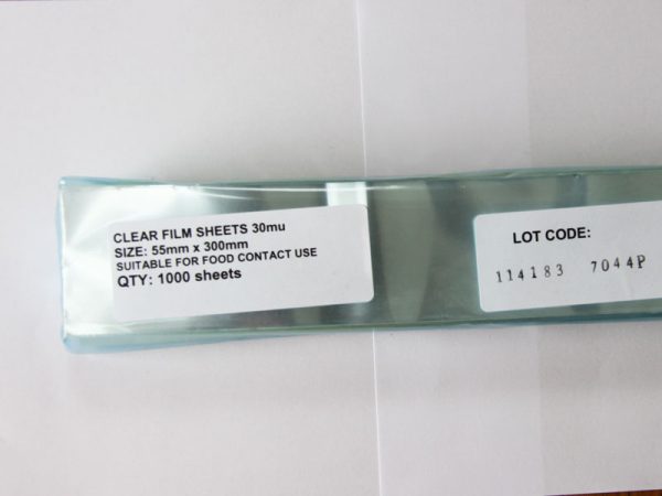1000 PCS CELLOPHANE SHEETS 30mu 300x55mm
