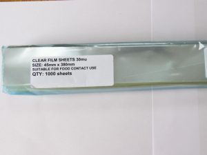 1000 PCS CELLOPHANE SHEETS 30mu 380X45MM