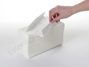 24 CM 2 PLY Z-FOLD WHITE TOWEL SHEETS (NAPKIN) 3000 PCS