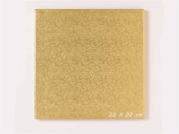 SQUARE GOLD CARD 22X22 CM