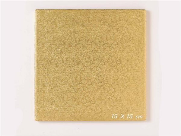 SQUARE GOLD CARD 15X15 CM