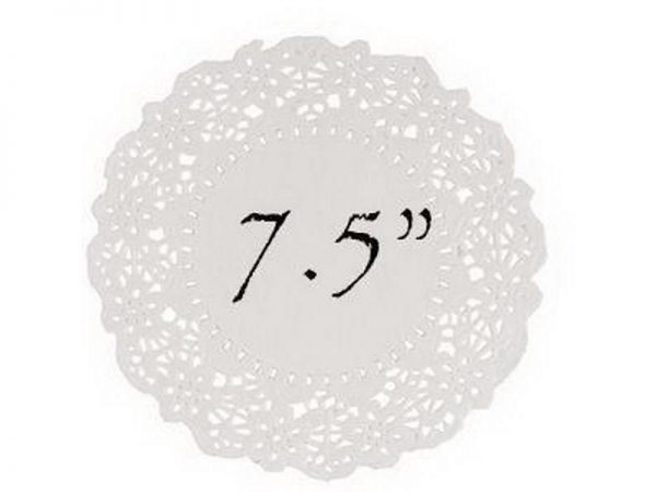250 PCS DOYLES WHITE ROUND 7.5"