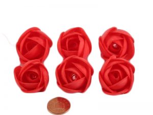 100 PCS MEDIUM WAFFER ROSES RED