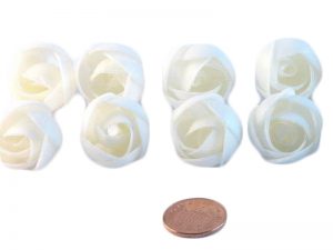 100 PCS MEDIUM WAFFER ROSES WHITE