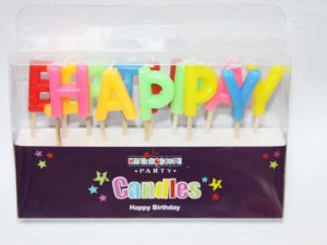 6 PCS CANDLE HAPPY BIRTHDAY LETTERS 75MM CN1063