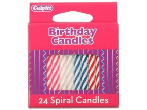 BIRTHDAY CANDLES SPIRAL -12X24PK   6557