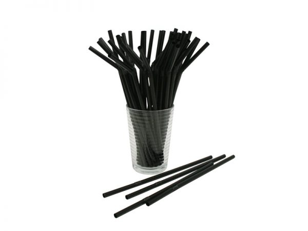 BLACK FLEXIBILE STRAW 200X6 MM