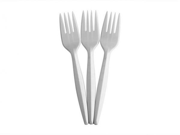 PLASTIC WHITE FORKS