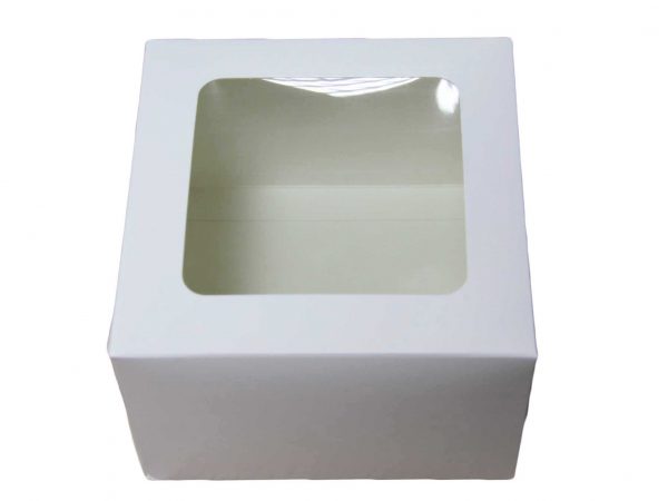 6X6X4" PLAIN WINDOWED BOX