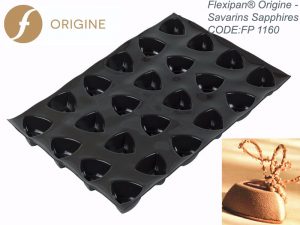 FLEXIPAN® ORIGINE – 24 SAVARINS SAPPHIRES (70x70MM) FP 1160