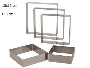 STAINLESS STEEL FRAME 15X15CM H6CM
