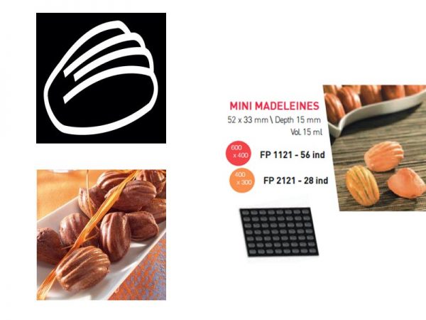 FLEXIPAN® ORIGINE – 56 MINI MADELEINES (33X52MM) FP 1121