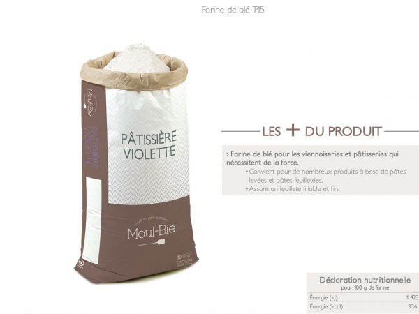 25 KG MOUL-BIE VIOLETTE T45 FRENCH FLOUR 25 KG