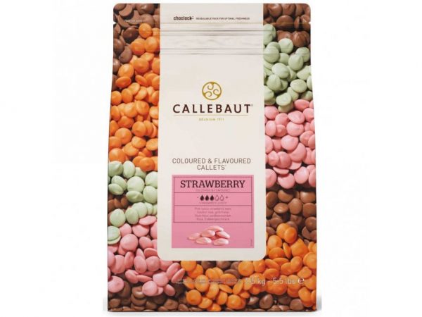 2.5KG CALLEBAUT STRAWBERRY FLAVOURED CALLETS