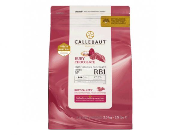 2.5 KG CALLEBAUT RUBY FLAVOURED CALLETS