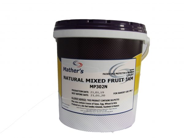 12.5 KG MIXED FRUIT JAM "FLEMINGS/MATHERS" MP302NTHERS" MP302N