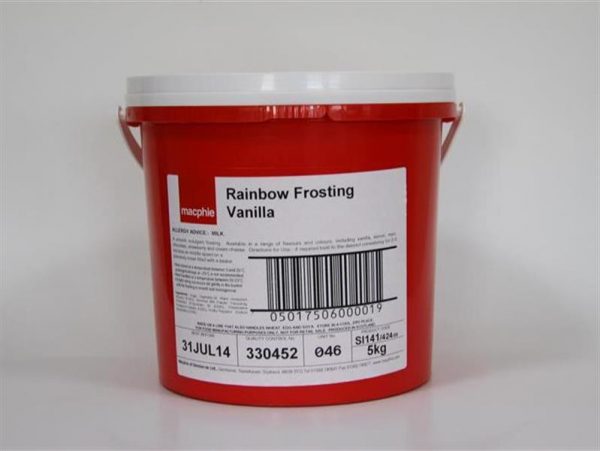 5 KG RAINBOW VANILLA FROSTING MACPHIE