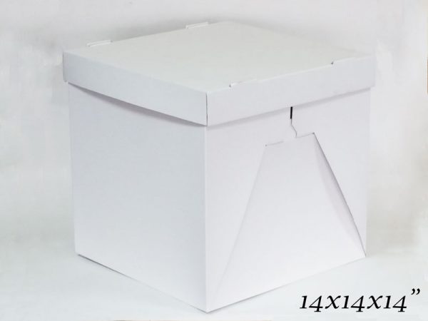 10 PCS CUBE CAKE BOXES WITH LIDS 14X14X14"