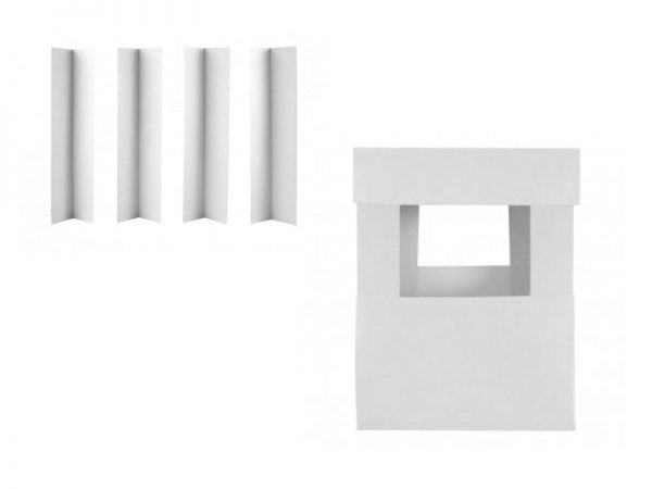 WHITE CAKE BOX 12" EXTENSION STAPLELESS
