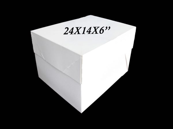 10 PCS CAKE BOXES WITH LIDS 24X14X6"