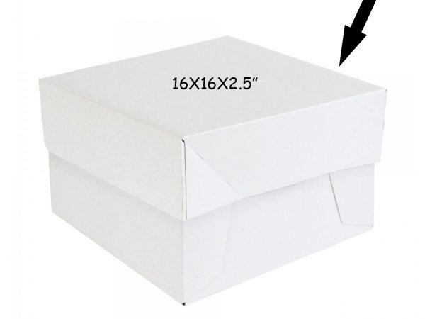 25 PCS WEDDING BOXES LID 16X16X2.5"