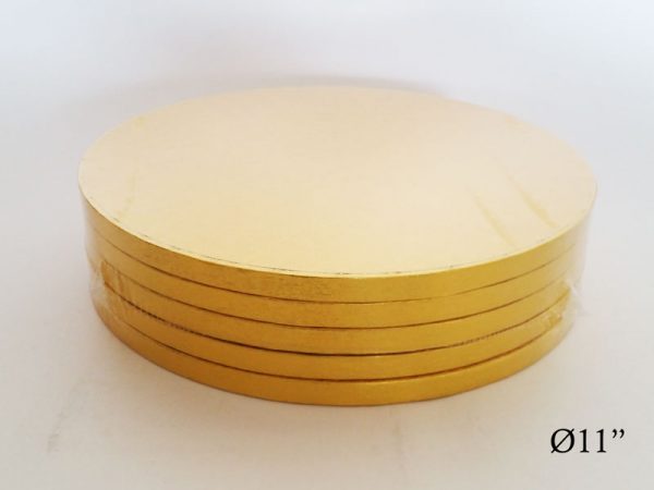 11" CAKE DRUMS GOLD ROUND  5PCS