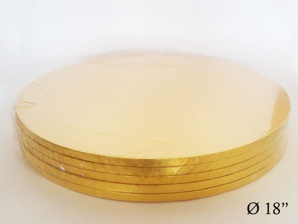 18" CAKE DRUMS GOLD ROUND 5PCS