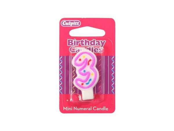 40MM CANDLE-NUMERAL (3)