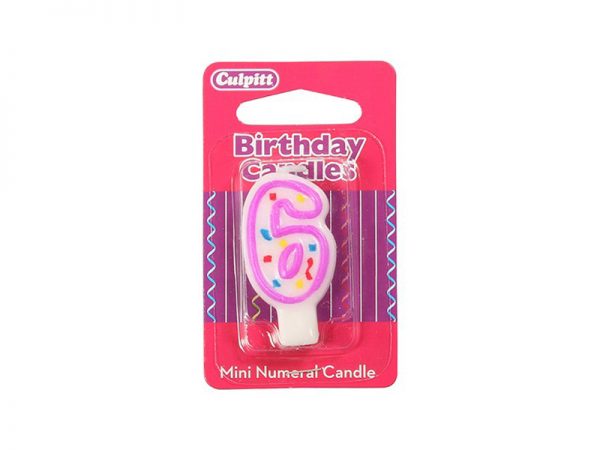 40MM CANDLE-NUMERAL (6)