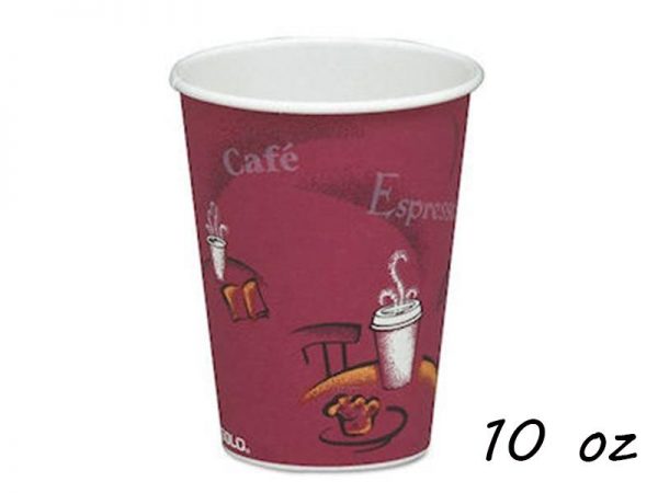 1000 PCS CAFE CUPS G PRINT 10 OZ