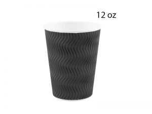 500 PCS 12 OZ  brown  VIP TRIPLE WALL RIPPLE PAPER CUPS