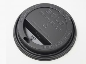 1000 PCS BLACK SIP THROUGH PLASTIC LID 12/16/20 OZ