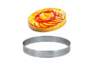 ROUND MICRO-PERFORATED STAINLESS STEEL FRAME DIAM.14X2CM
