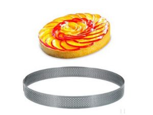 ROUND MICRO-PERFORATED STAINLESS STEEL FRAME DIAM.18X2CM