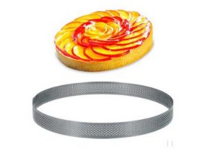 ROUND MICRO-PERFORATED STAINLESS STEEL FRAME DIAM.20X2CM