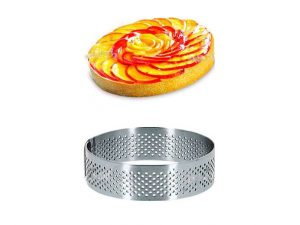 ROUND MICRO-PERFORATED STAINLESS STEEL FRAME DIAM.7X2CM