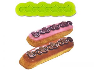 MOULE SILICONE DENTELLE RELIEF FRISE PAQUERETTES