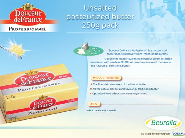 40X250 GR UNSALTED BUTTER  'Douceur de France'