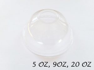CLEAR DOME LID FOR 5 OZ, 9 OZ AND 20 OZ