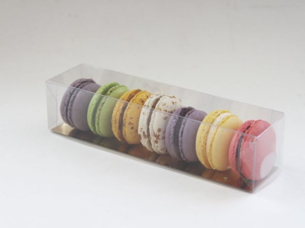 CLEAR MACARON BOXES 18.5X4.5X4.5 CM