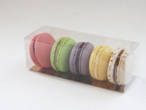 CLEAR MACARON BOXES 13.5X4.5X4.5 CM