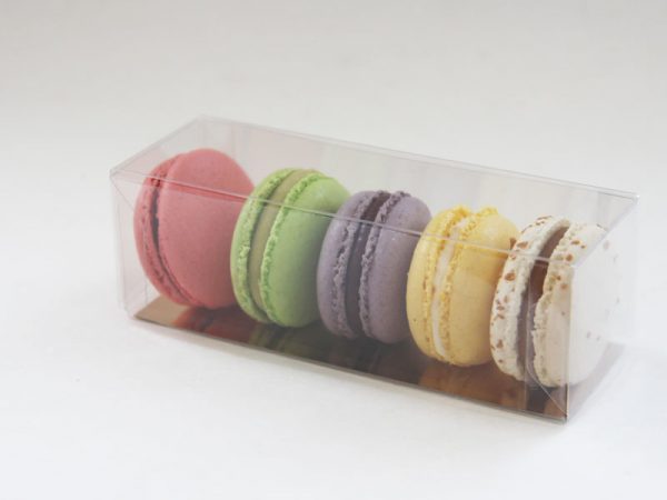CLEAR MACARON BOXES 13.5X4.5X4.5 CM