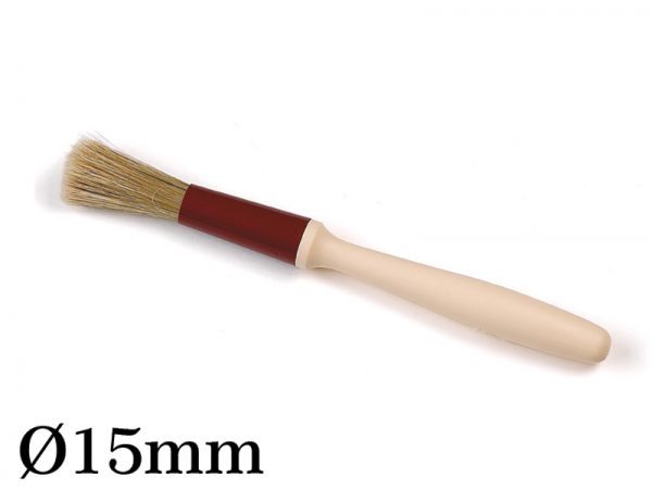 NATURAL BRISTLE ROUND PASTRY BRUSH DIA 15 MM