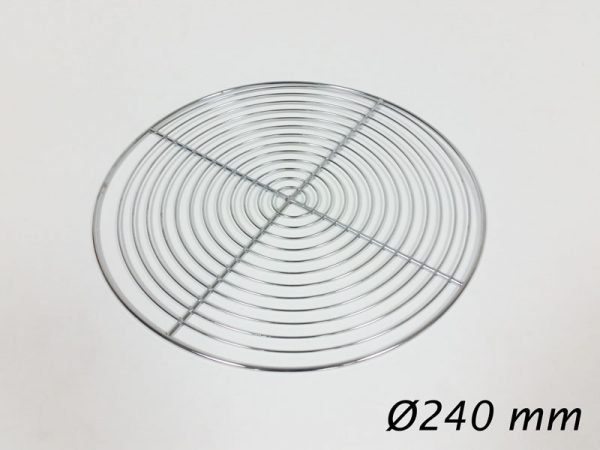 ROUND CHROMED GRATE WITHOUT FOOT 240 MM