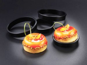 6 PCS  EXOGLASS TART RING D80 H19 MM  MATFER