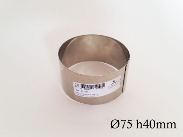 4 PCS MOUSSE RING STAINLESS STEEL 75X40MM